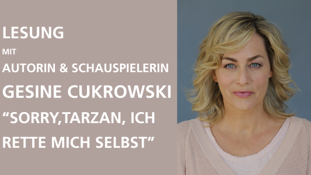 „Sorry Tarzan, ich rette mich selbst“ – Lesung mit Gesine Cukrowski im Stralsunder Rathaus, © Mirjam Knickriem, Stadtbibliothek Stralsund „Sorry Tarzan, ich rette mich selbst“ – Lesung mit Gesine Cukrowski im Stralsunder Rathaus, © Mirjam Knickriem, Stadtbibliothek Stralsund