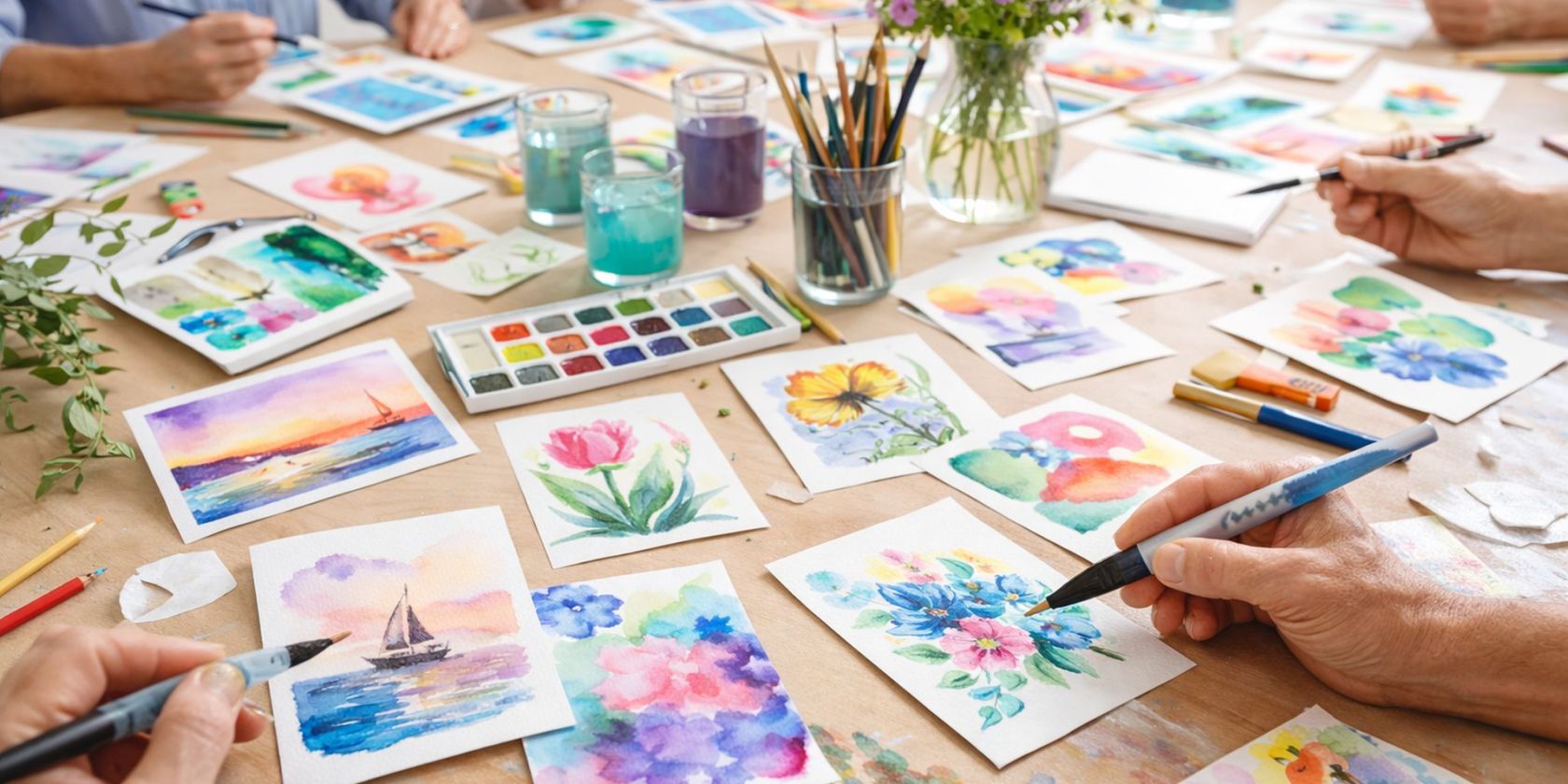 Aquarell-Malkurs, © Kurverwaltung Goehren Aquarell-Malkurs, © Kurverwaltung Goehren