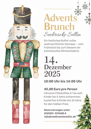 Advent brunch poster 2025, © Seebrücke Sellin Advent brunch poster 2025, © Seebrücke Sellin