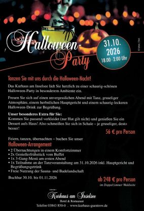 Halloween-Party, © Hotel und Restaurant Kurhaus am Inselsee Halloween-Party, © Hotel und Restaurant Kurhaus am Inselsee