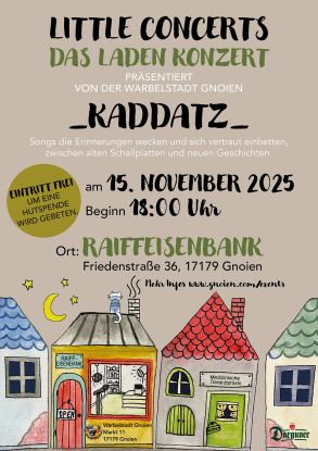 little concerts - The store concert with Kaddatz presented by the Warbelstadt Gnoien, © Warbelstadt Gnoien little concerts - The store concert with Kaddatz presented by the Warbelstadt Gnoien, © Warbelstadt Gnoien