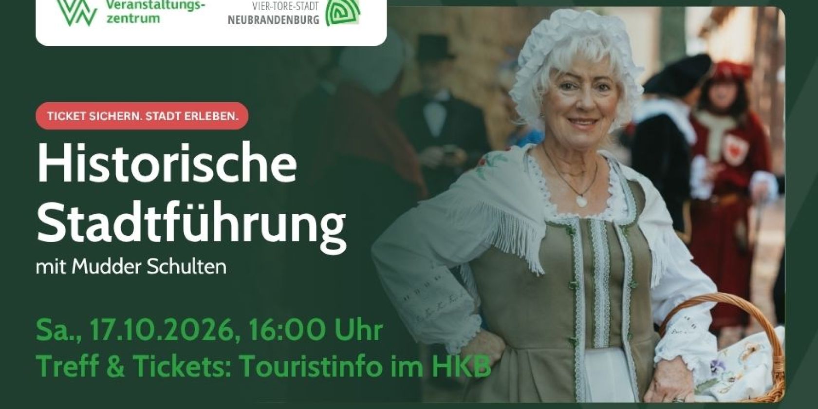 City tour on October 17, 26, with Mudder Schulten, the baker's wife, © VZN City tour on October 17, 26, with Mudder Schulten, the baker's wife, © VZN