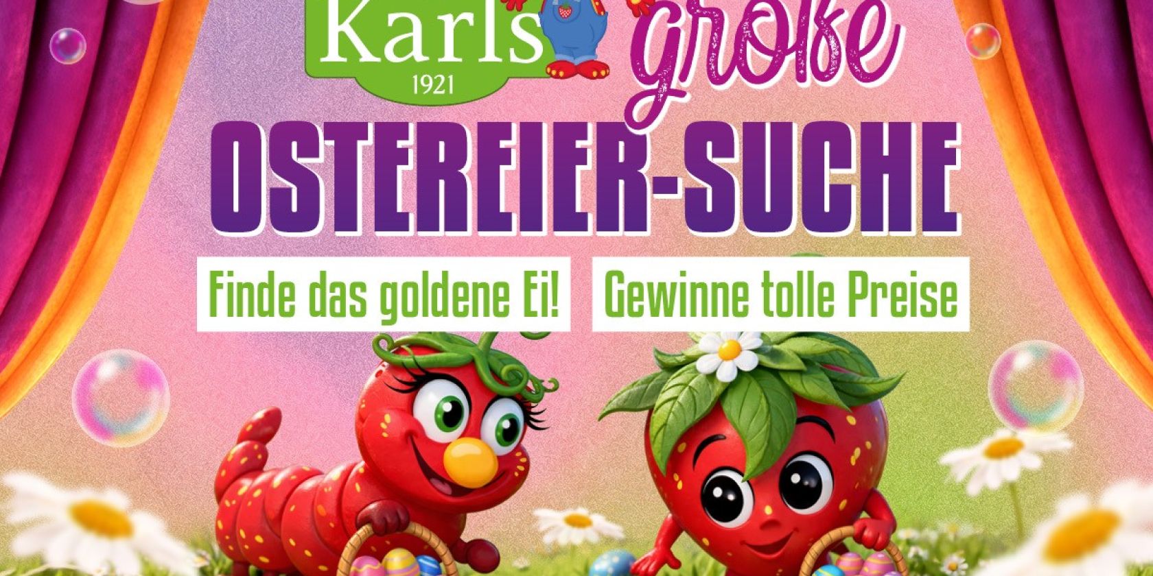 Ostereier-Suche bei Karls, © Karls Markt OHG Ostereier-Suche bei Karls, © Karls Markt OHG