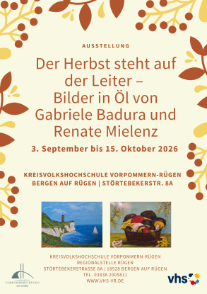 Flyer Der Herbst steht auf der Leiter, © vhs Flyer Der Herbst steht auf der Leiter, © vhs