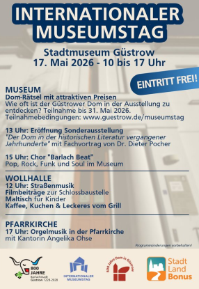 International Museum Day, © Stadtmuseum Güstrow International Museum Day, © Stadtmuseum Güstrow