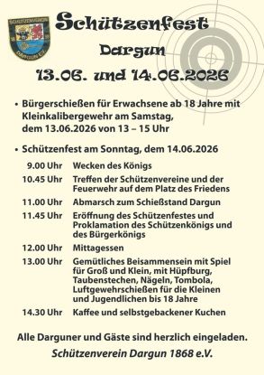 Programm Schützenfest Dargun, © Stefan Bürger Programm Schützenfest Dargun, © Stefan Bürger