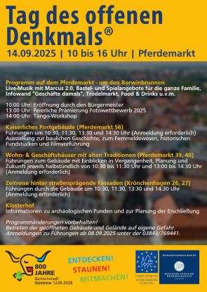 Open Monument Day poster with program, © Barlachstadt Güstrow