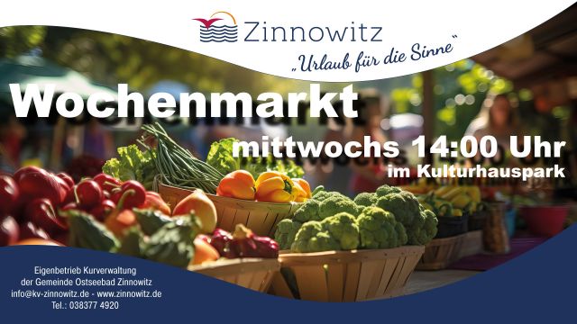 Zinnowitz weekly market, © Eigenbetrieb Kurverwaltung der Gemeinde Ostseebad Zinnowitz