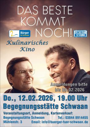 Poster The best is yet to come 12022026 12 cm frame, &copy; b&uuml;rger f&uuml;r schwaan e.V.