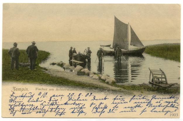 Lecture "Usedom's fishermen and fishing in the Achterwasser and the Baltic Sea", © 01 Fischer am Achterwasser.JPG