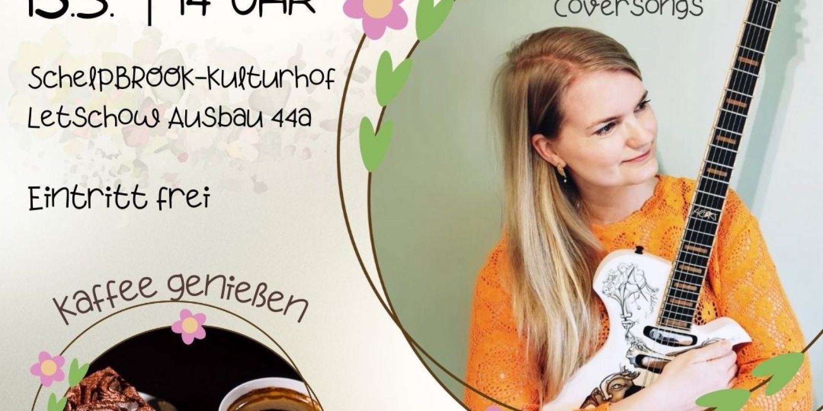 White Gray Handwriting Paper Instant Photo Cafe Collage Flyer, &copy; KuLaWe e.V.