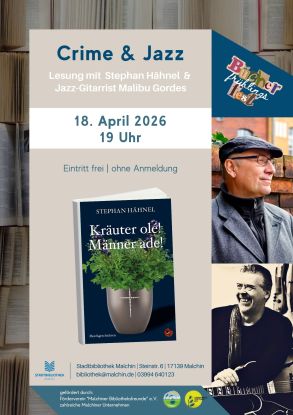 2026-04-18 Crime & Jazz Reading, &copy; Stadtbibliothek Malchin