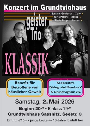 geisterTrio, &copy; Benefizkonzert im Grundtvighaus