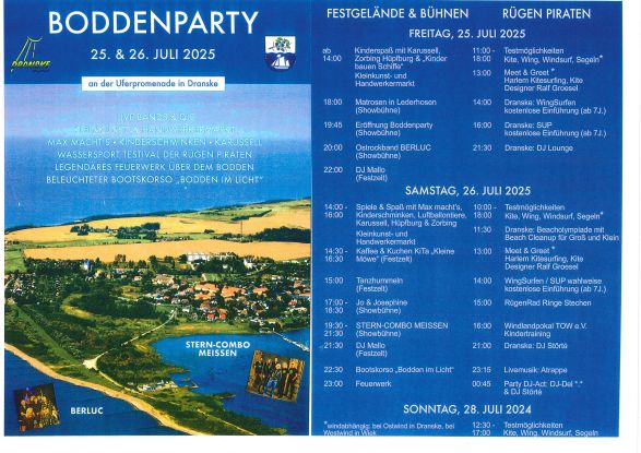 Boddenparty 2025, © Fremdenverkehrsamt Dranske