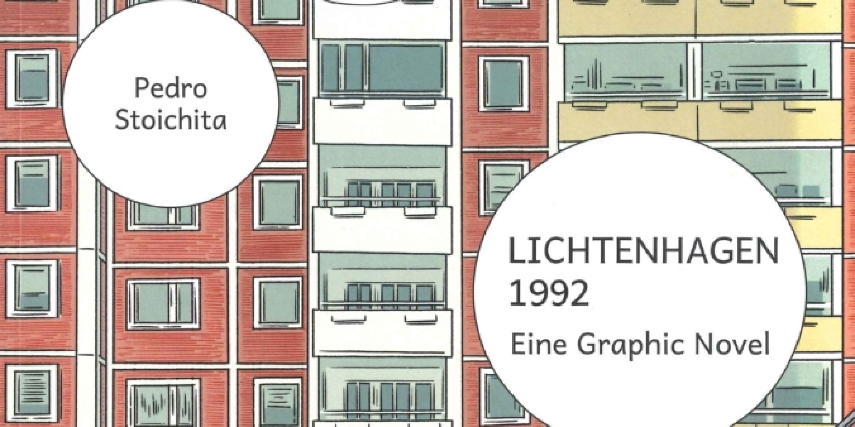 Ausschnitt aus dem Cover zu "Lichtenhagen 1992. Eine Graphic Novel" von Pedro Stoichita, &copy; Landeszentrale f&uuml;r politische Bildung Mecklenburg-Vorpommern 2024