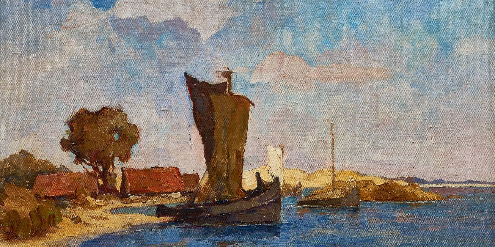 Impression am Haff um 1932, Öl auf Leinwand, Sammlung Dr. Bernd Schimpke, Hamburg, © Dr. Eike Knopf