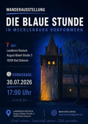 Wanderausstellung "Die blaue Stunde in Mecklenburg-Vorpommern", &copy; Eigenes Werk; MV-Kunst Galerie am Mammutbaum