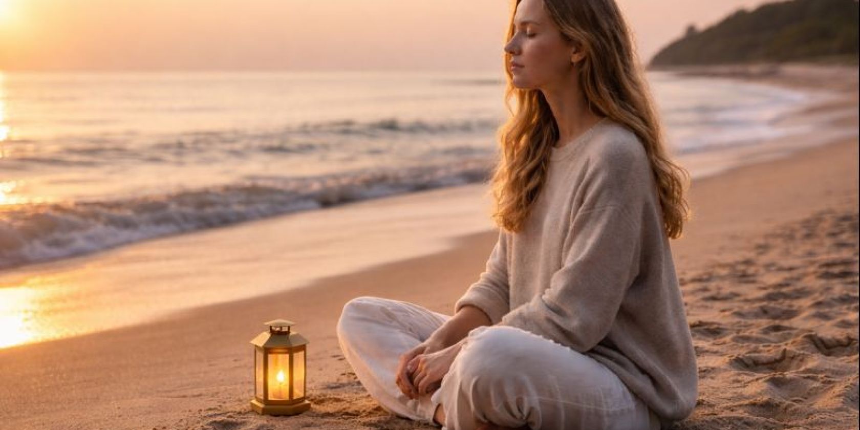 Frau_Sonnenuntergang_Strand, &copy; KI generiert mit ChatGPT