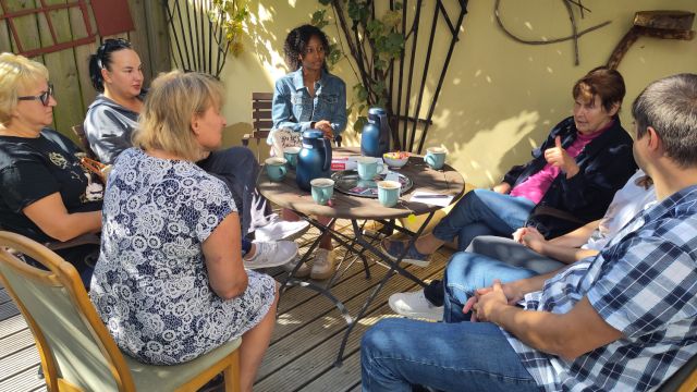 SprachCaf&eacute; Deutsch mit Dagmar Albinski, &copy; WerkHausWaren e.V.