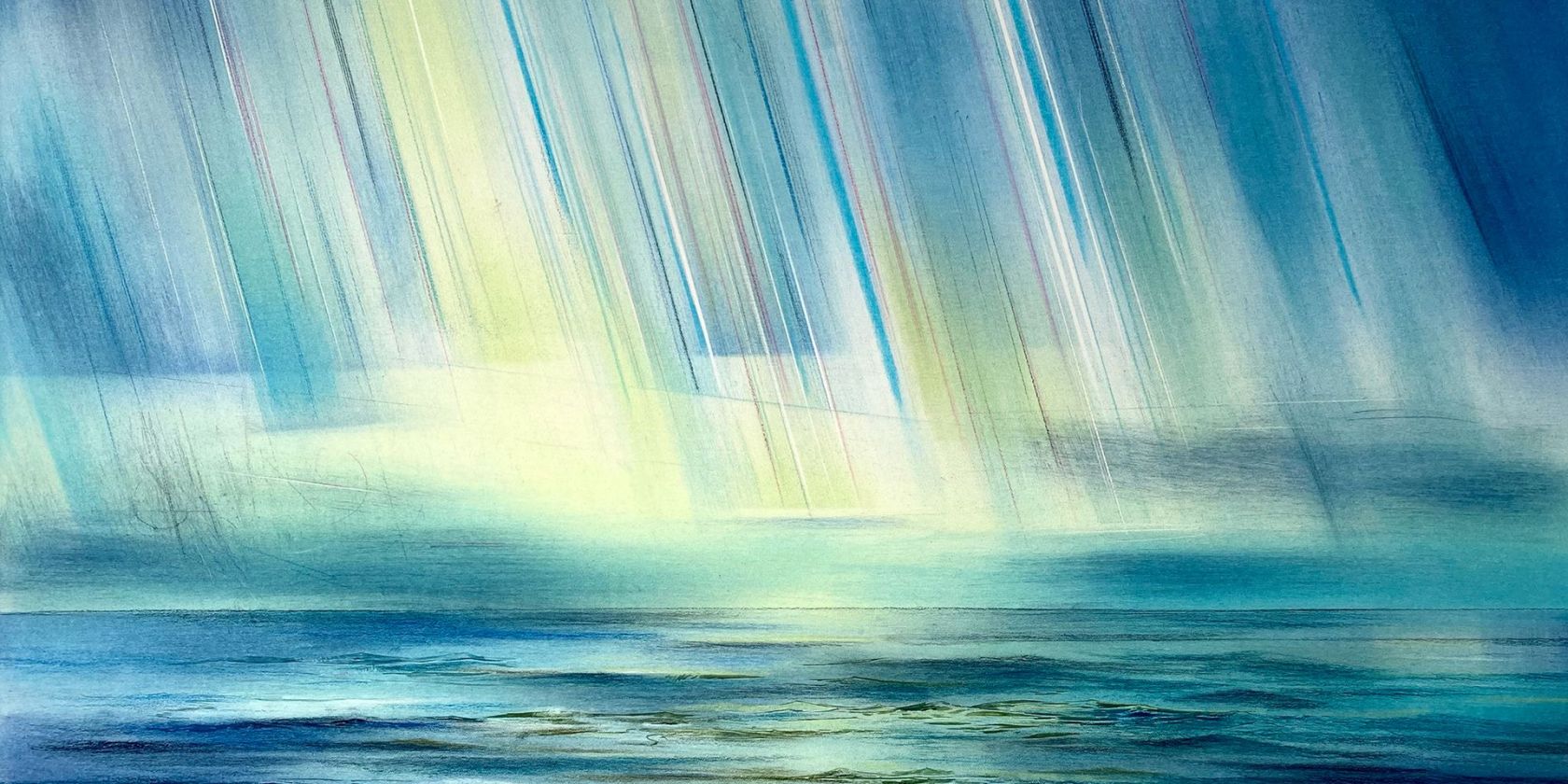 Wieland Payer Lichtspiel über der Ostsee vor Ahrenshoop (1. Zustand), 2025, Öl auf Leinwand, © Fotoatelier Payer