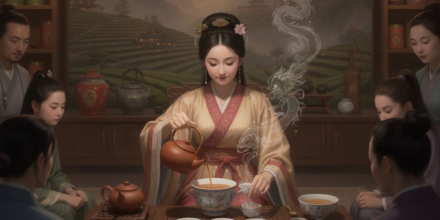 China in einer Tasse Tee, &copy; Kreisvolkshochschule Vorpommern-R&uuml;gen, KI generiertes Bild