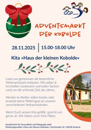 Flyer_Advent market, © Kita "Haus der kleinen Kobolde"