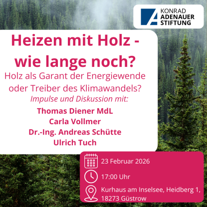 Heating with wood - for how much longer Sharepic, &copy; Konrad-Adenauer-Stiftung M-V