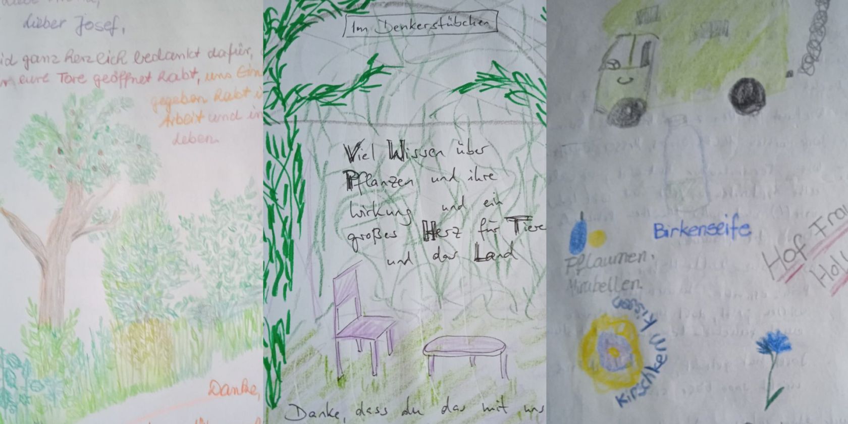 Naturtagebuch-Anregungen, © Gäste von Frau Holles Land-Art-Hof