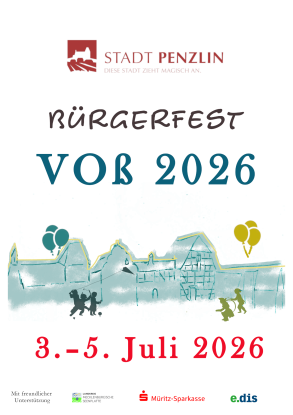B&uuml;rgerfest Flyer A5 Vorderseite, &copy; Stadt Penzlin