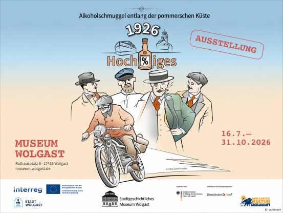 Ausstellung im Stadtgeschichtlichen Museum Wolgast  1926 &ndash; Alkoholschmuggel entlang der pommerschen K&uuml;ste, &copy; Schmuggel- Ausstellung.png