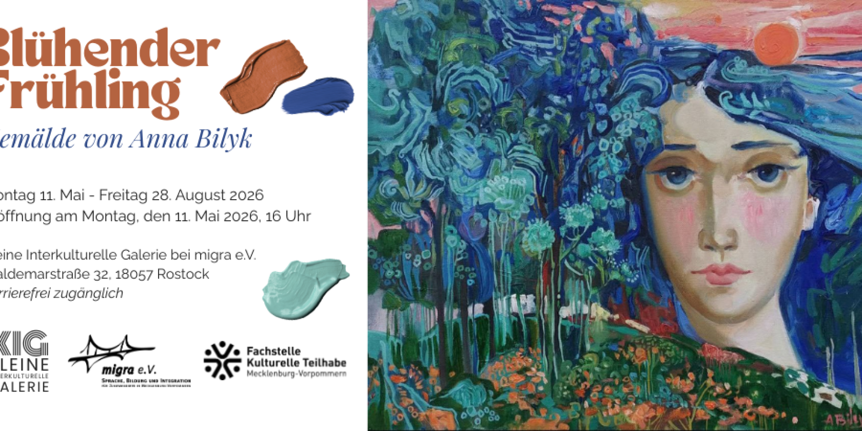 "Bl&uuml;hender Fr&uuml;hling" - Gem&auml;lde von Anna Bilyk, &copy; Anna Bilyk | migra e.V.