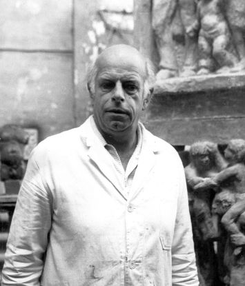 Reinhard-Schmidt-im-Atelier, © H. J. Wiedl, Leipzig