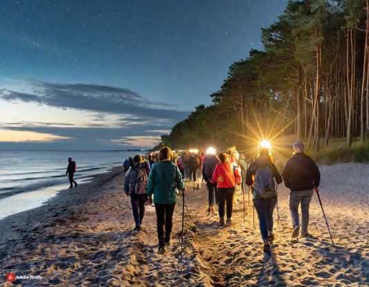 Fackelwanderung "Inselleuchten", &copy; Fackelwanderung am Strand.jpg