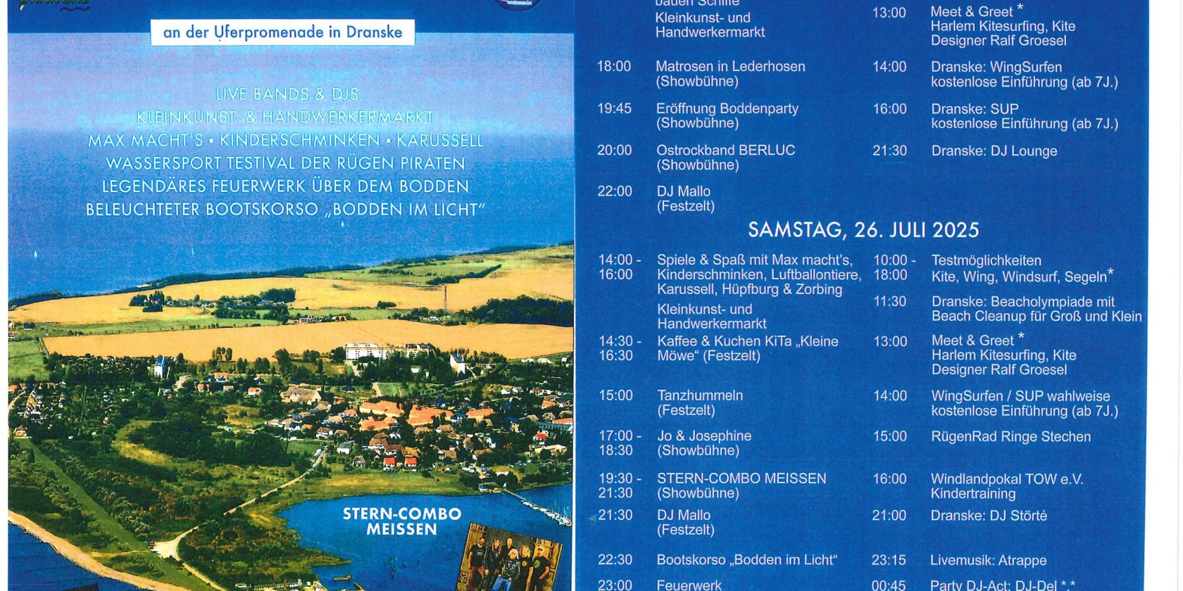 Boddenparty 2025, © Fremdenverkehrsamt Dranske