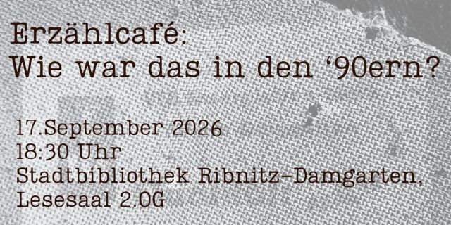 Erz&auml;hlcafe Ribnitz, &copy; Stadt Ribnitz-Damgarten