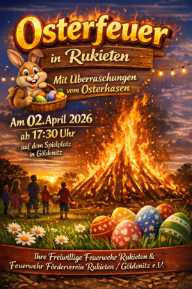 Poster Easter fire Rukieten, &copy; Stadt Schwaan
