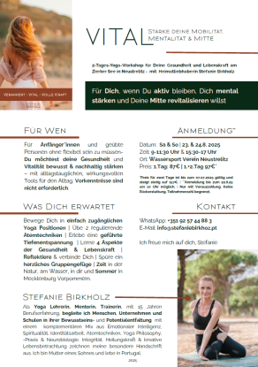 Vital- Stärke deine Mobilität, © Stefanie Birkholz