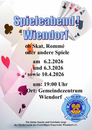 Games evening 2026_ Spring_V1, &copy; FFW Wiendorf e.V.